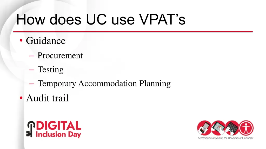 how does uc use vpat s