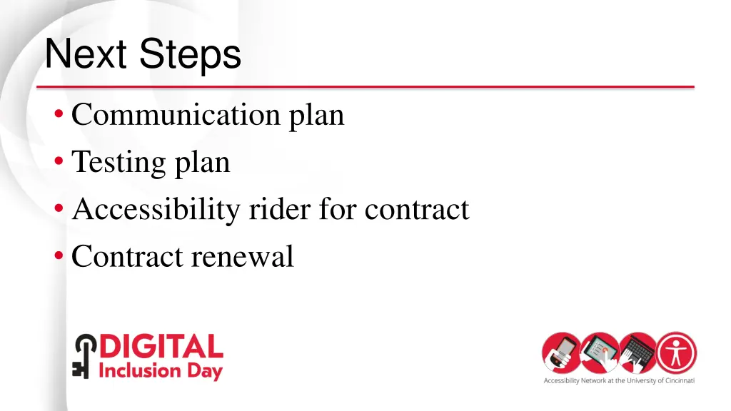 next steps