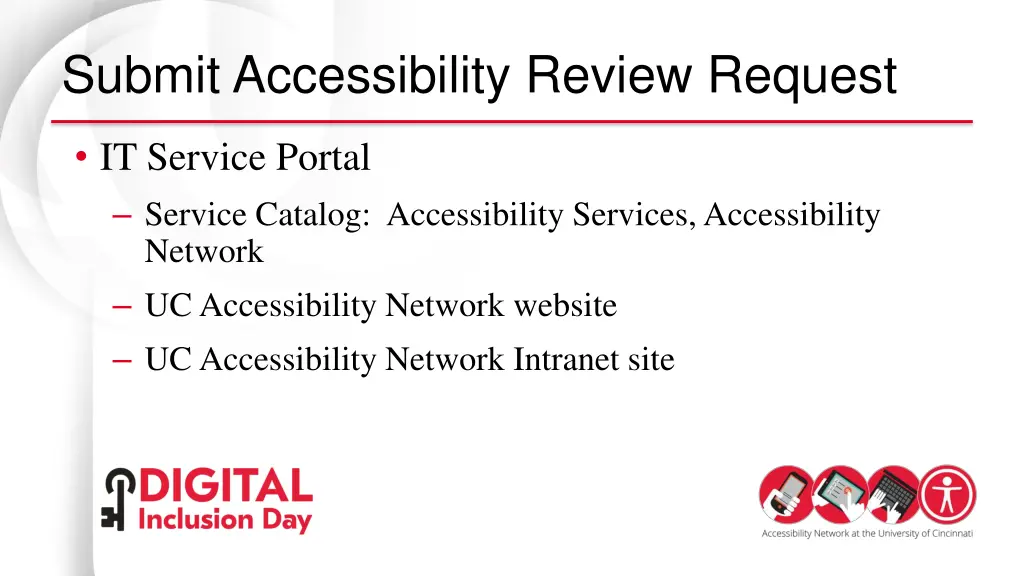 submit accessibility review request