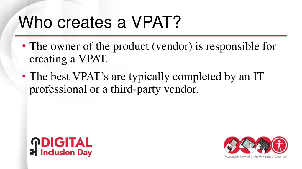 who creates a vpat