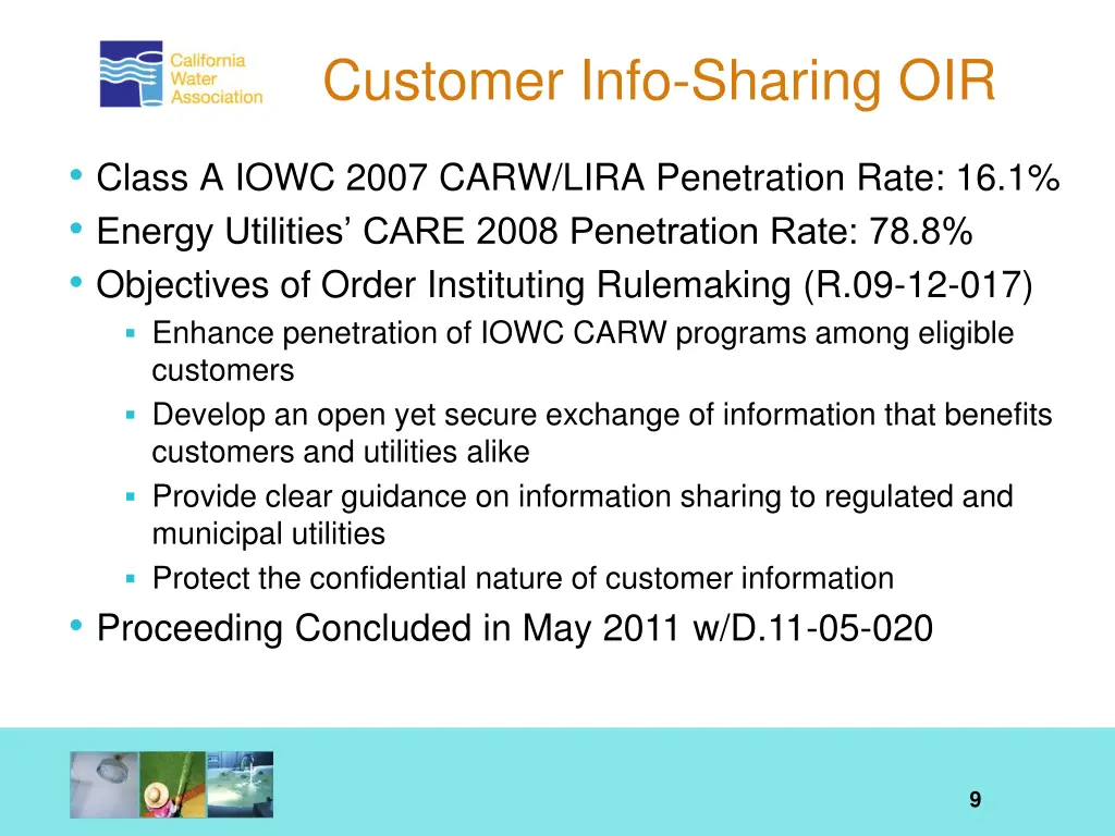 customer info sharing oir