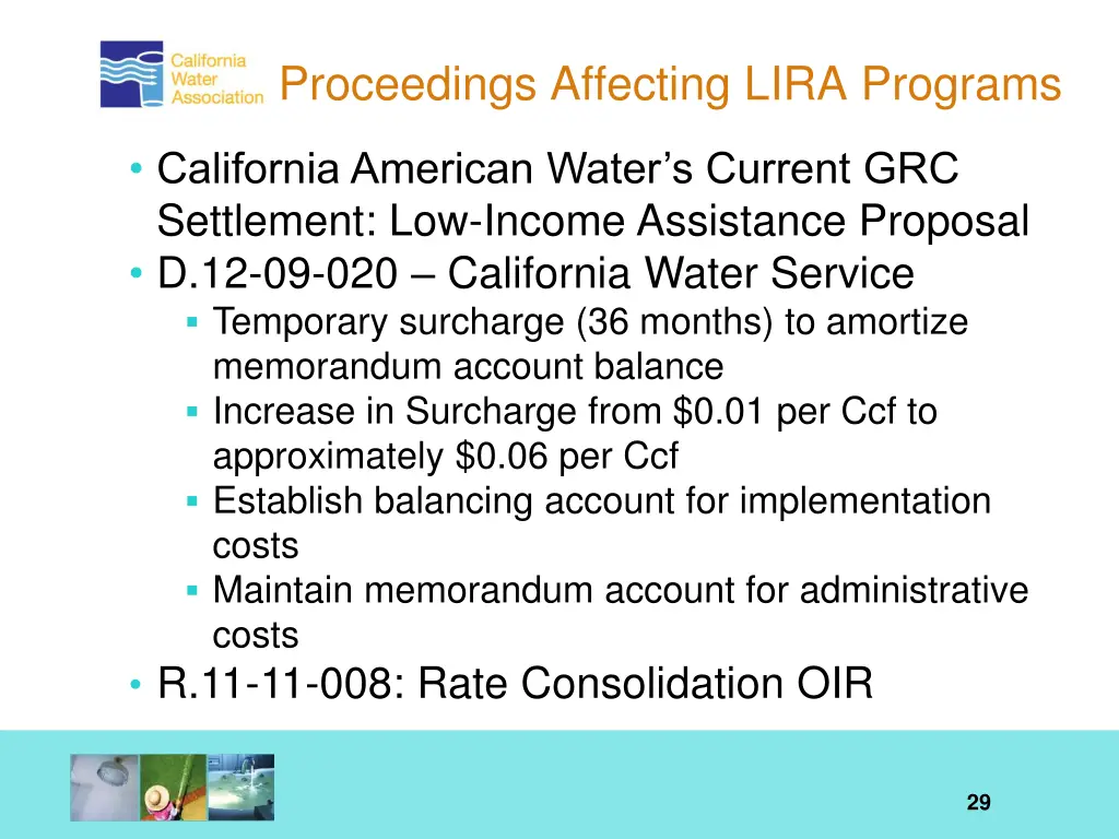 proceedings affecting lira programs