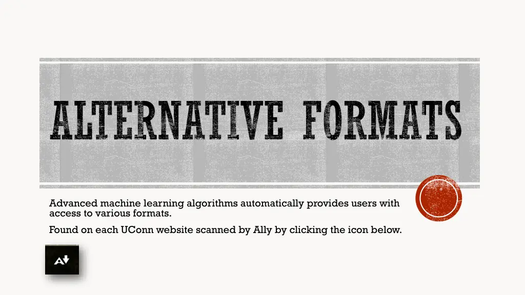 alternative formats