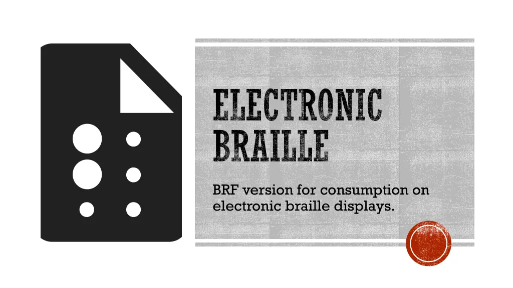 electronic braille