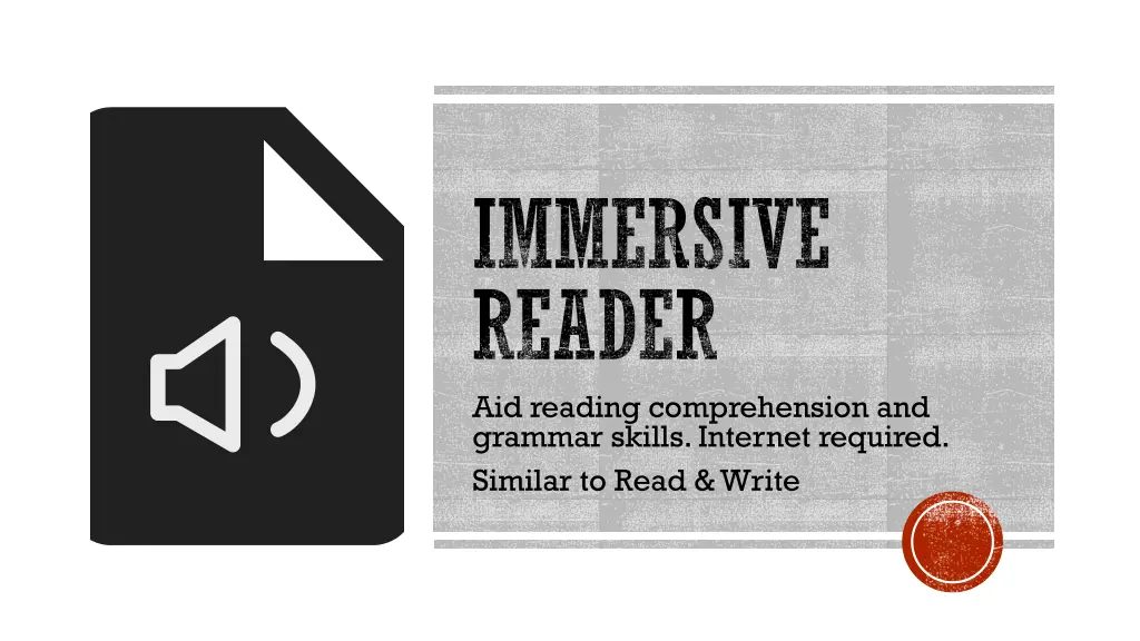 immersive reader aid reading comprehension