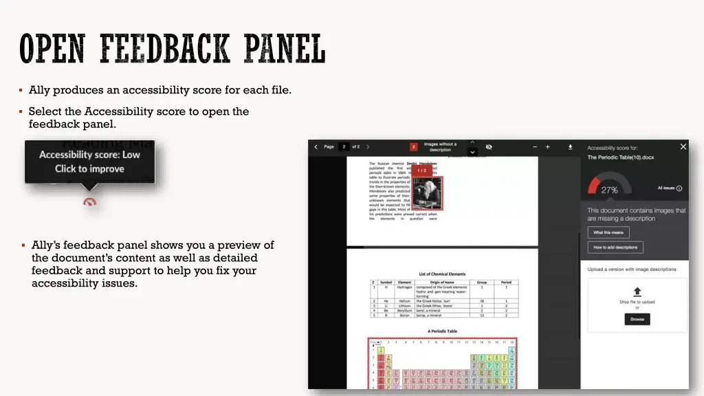 open feedback panel