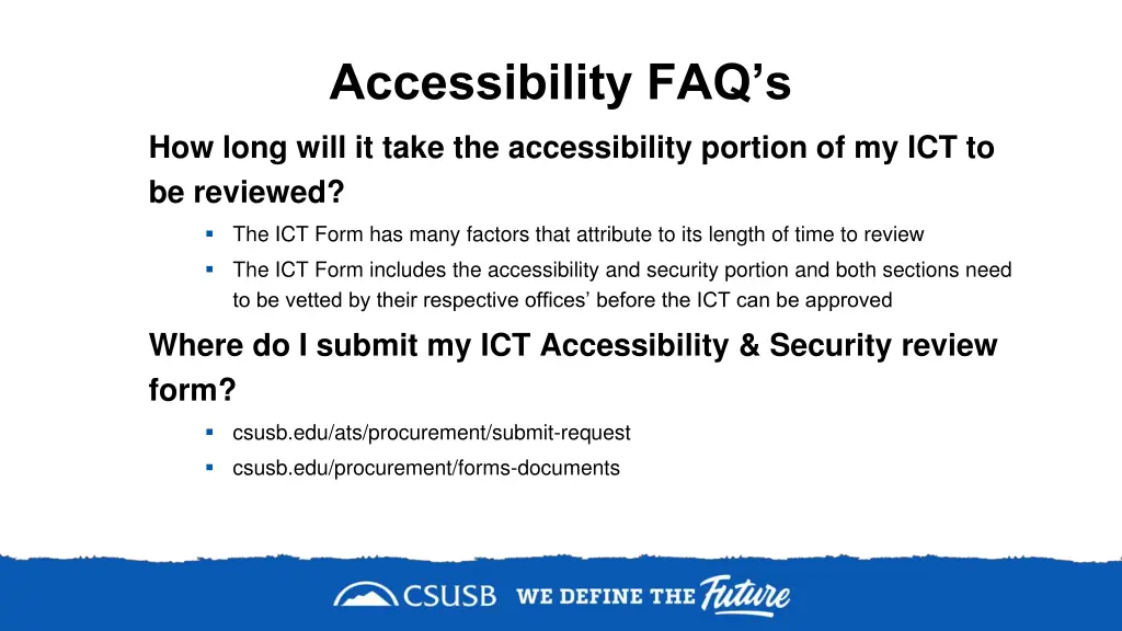 accessibility faq s