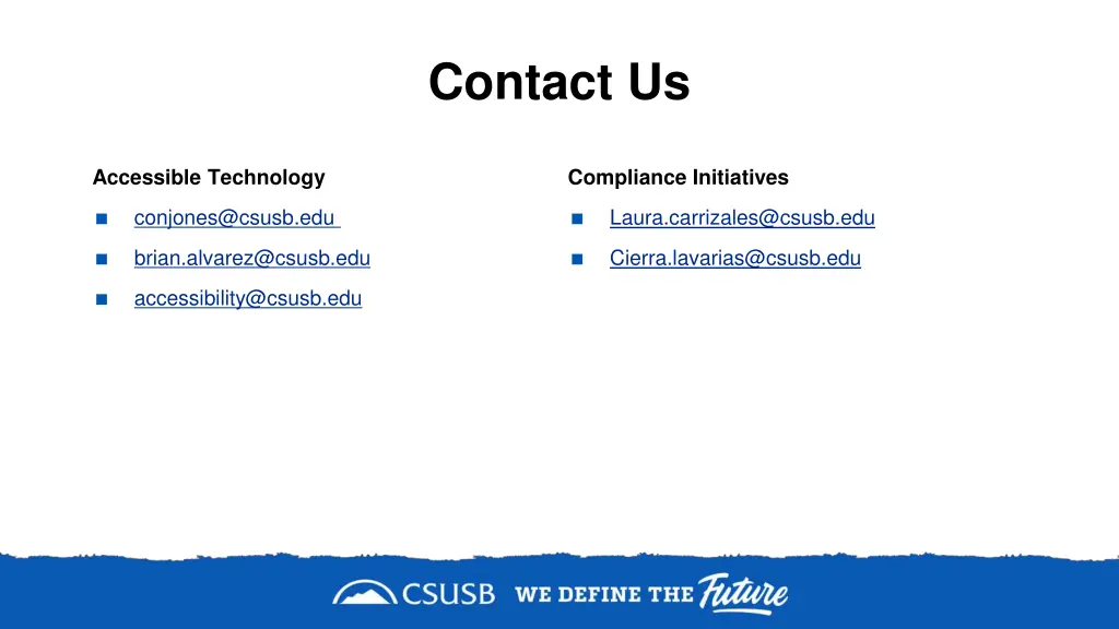 contact us