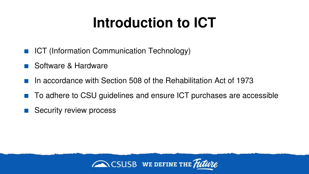 introduction to ict