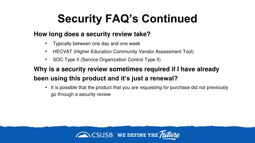 security faq s continued