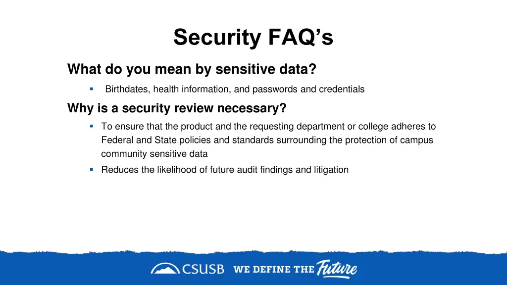 security faq s