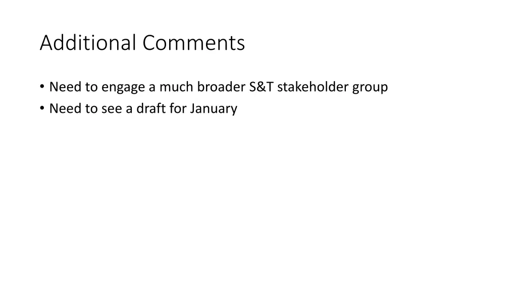 additional comments