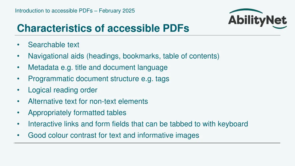 introduction to accessible pdfs february 2025 10