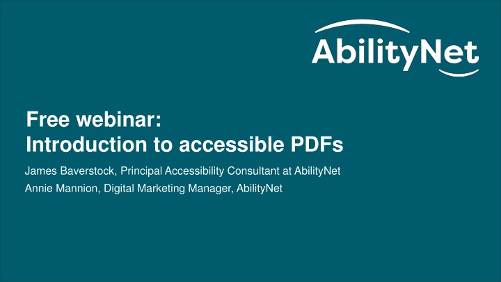 introduction to accessible pdfs february 2025