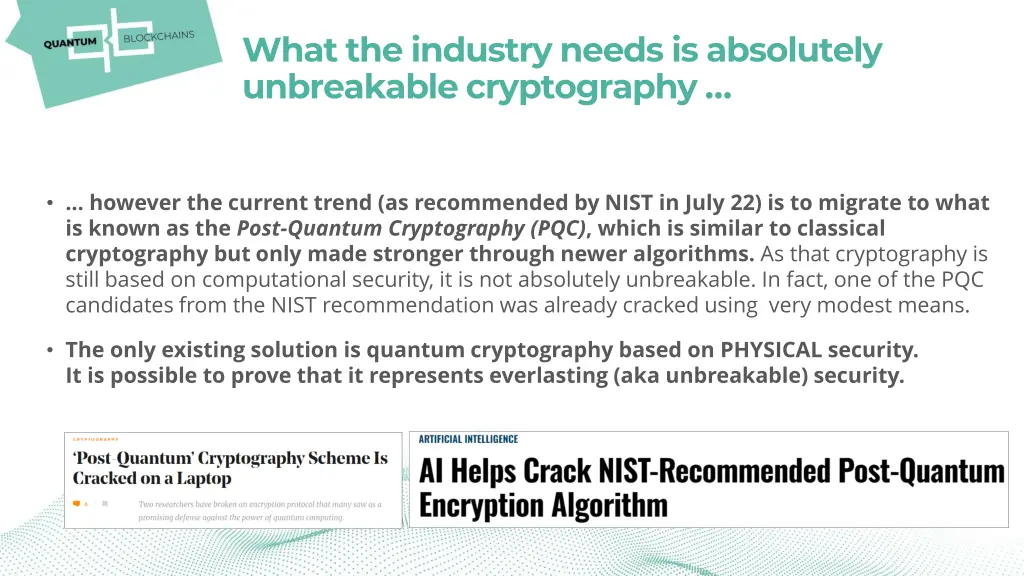 what the industry needs is absolutely unbreakable