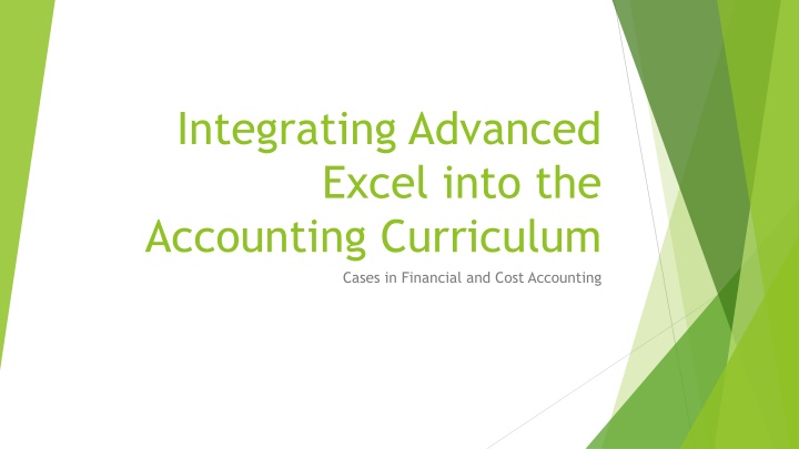 integrating advanced excel into the accounting