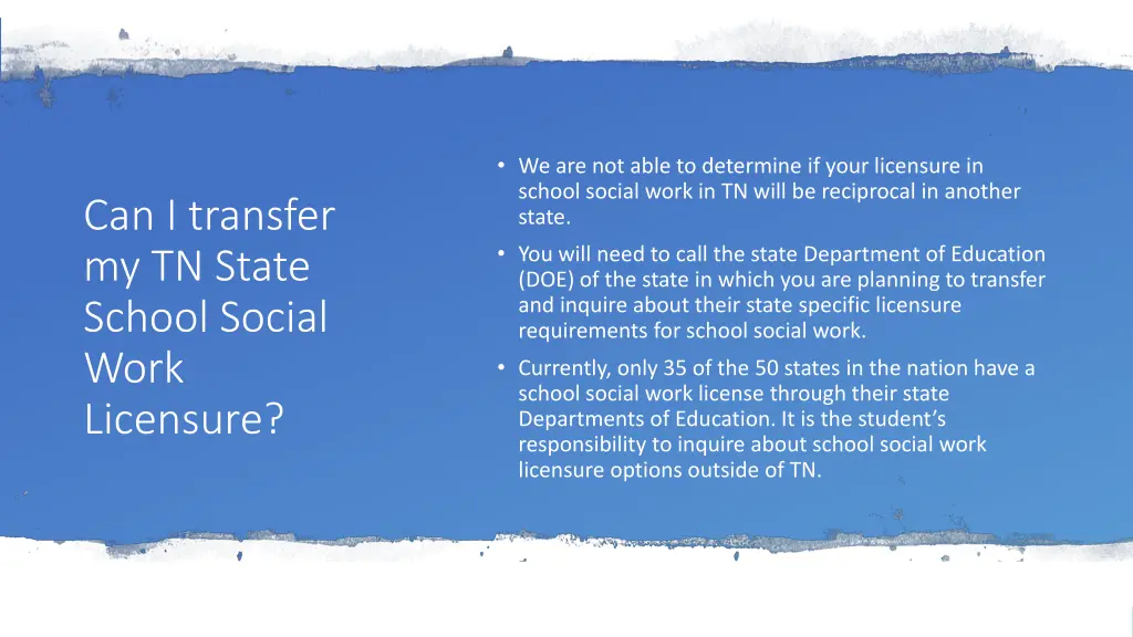 we are not able to determine if your licensure
