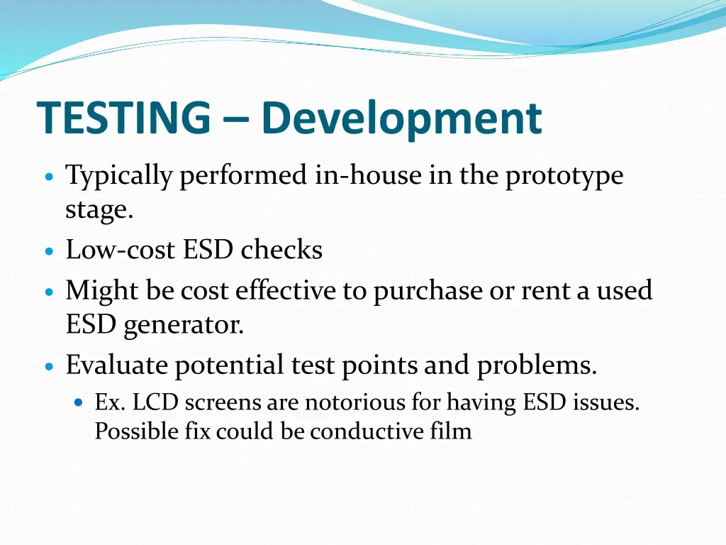 testing development