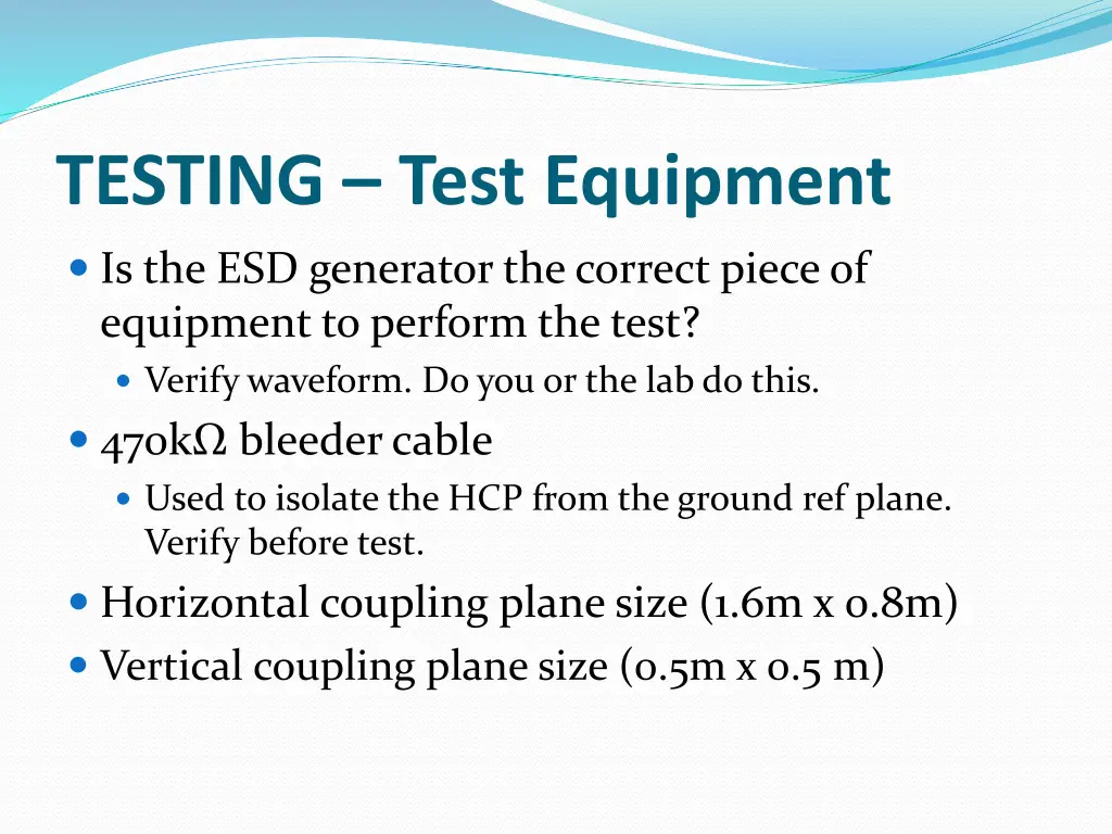 testing test equipment