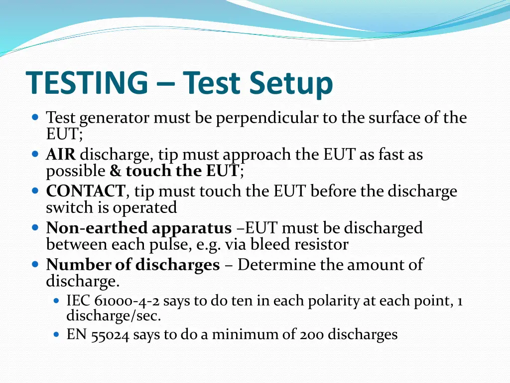 testing test setup test generator must