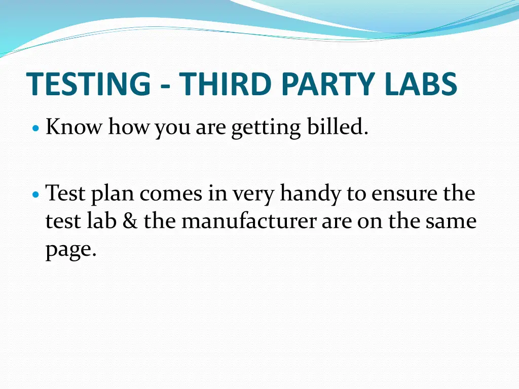 testing third party labs