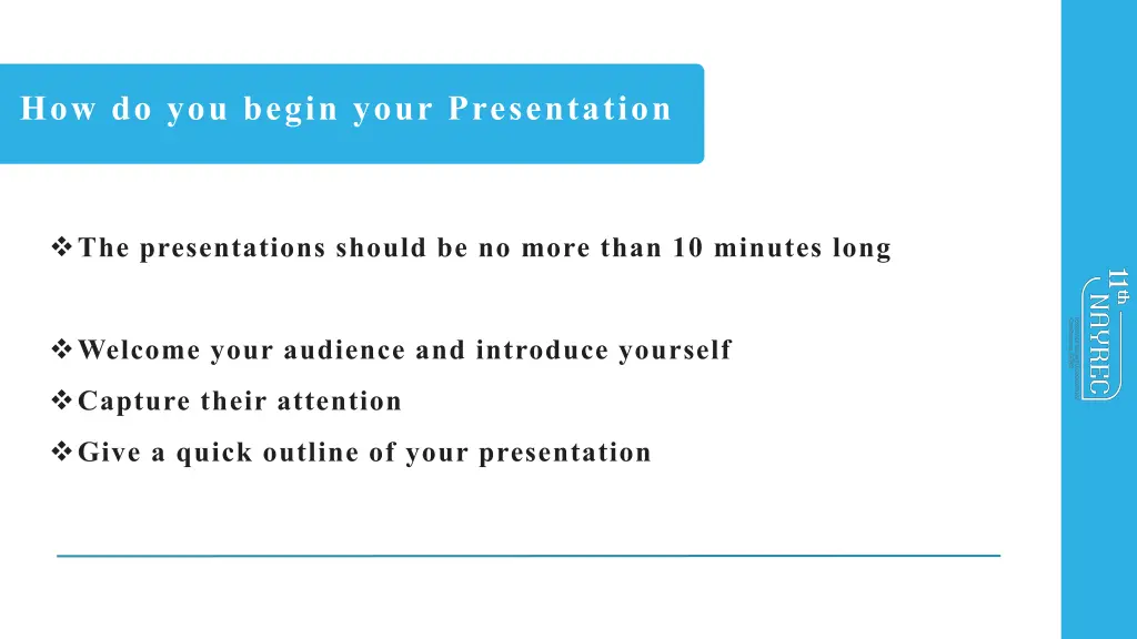 how do you begin your presentation