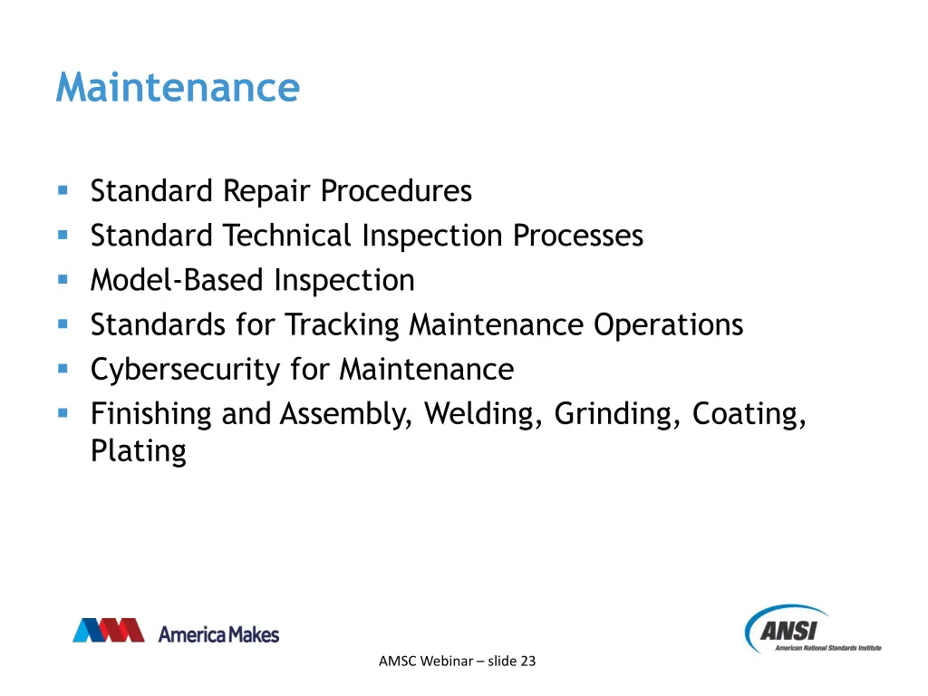 maintenance