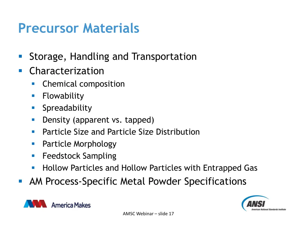 precursor materials
