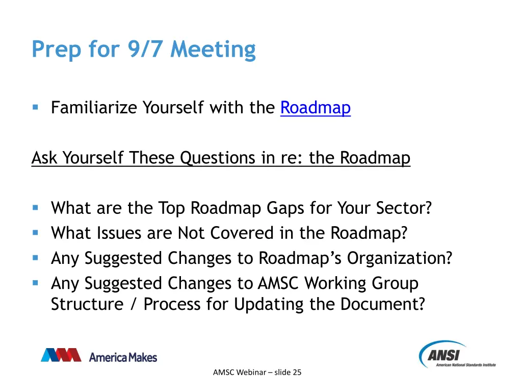prep for 9 7 meeting