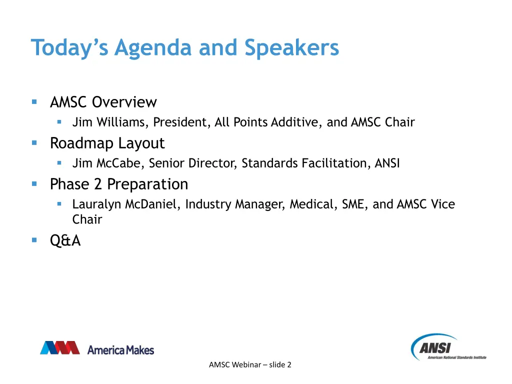 today s agenda and speakers