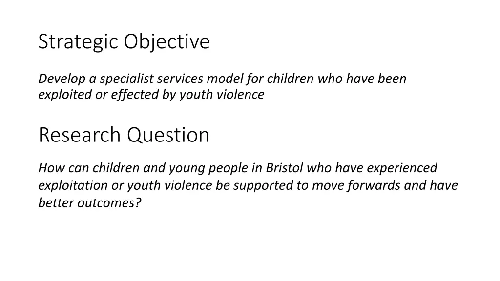 strategic objective