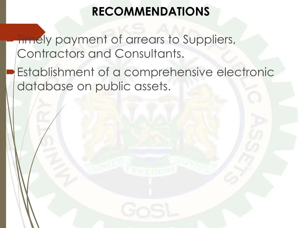 recommendations 1