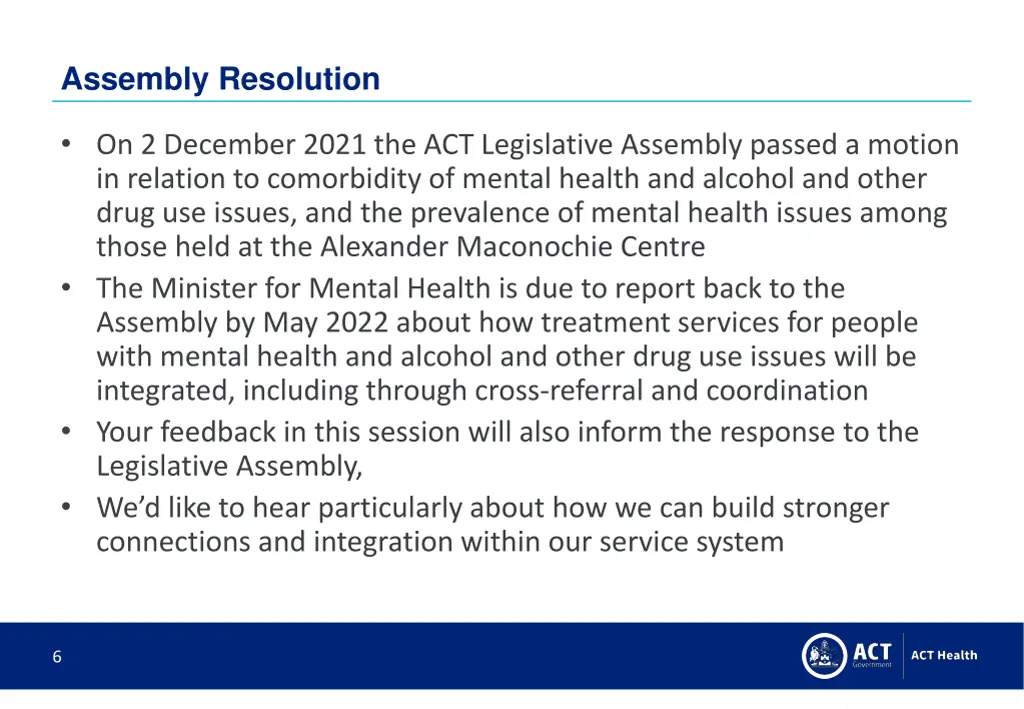 assembly resolution