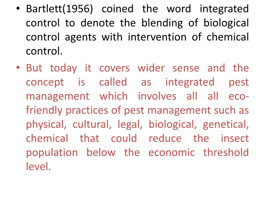 bartlett 1956 coined the word integrated control