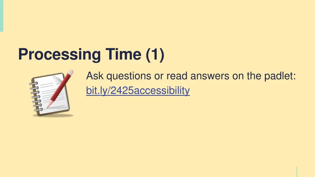 processing time 1