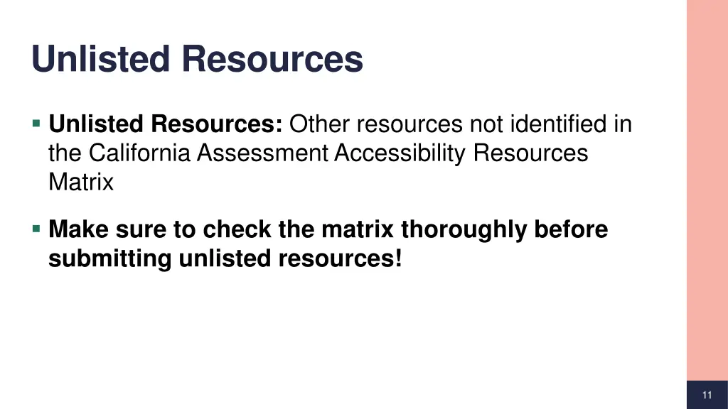 unlisted resources