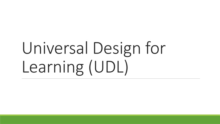 universal design for learning udl