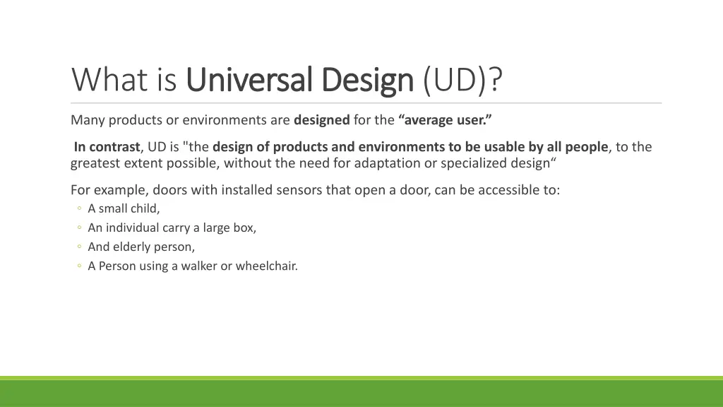 what is universal design universal design ud