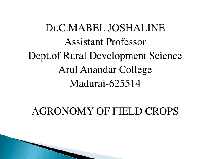 dr c mabel joshaline assistant professor dept