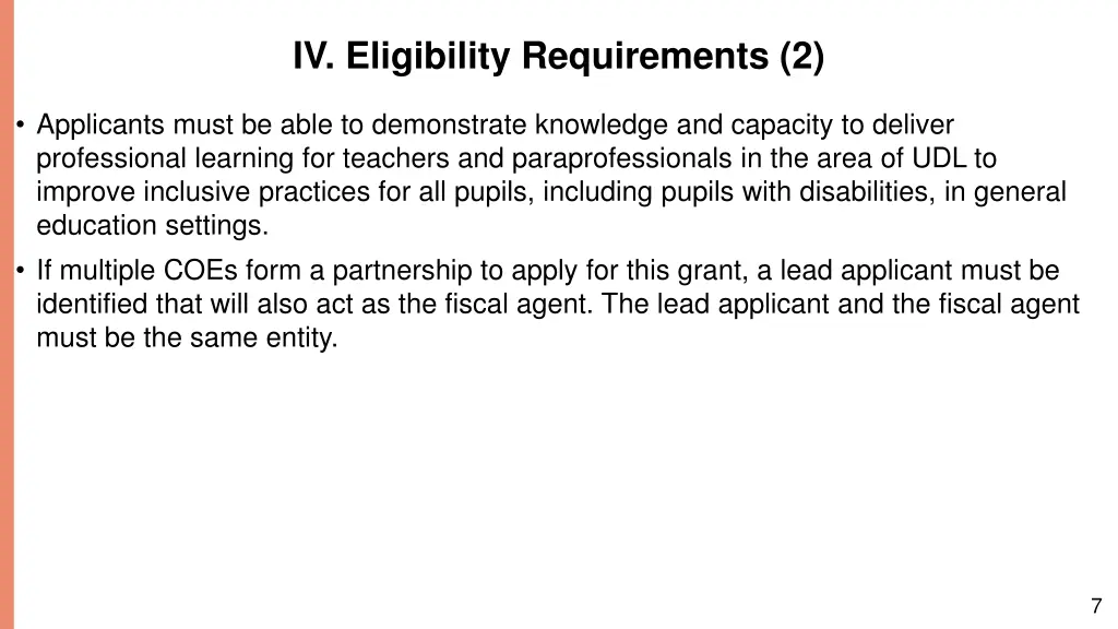 iv eligibility requirements 2