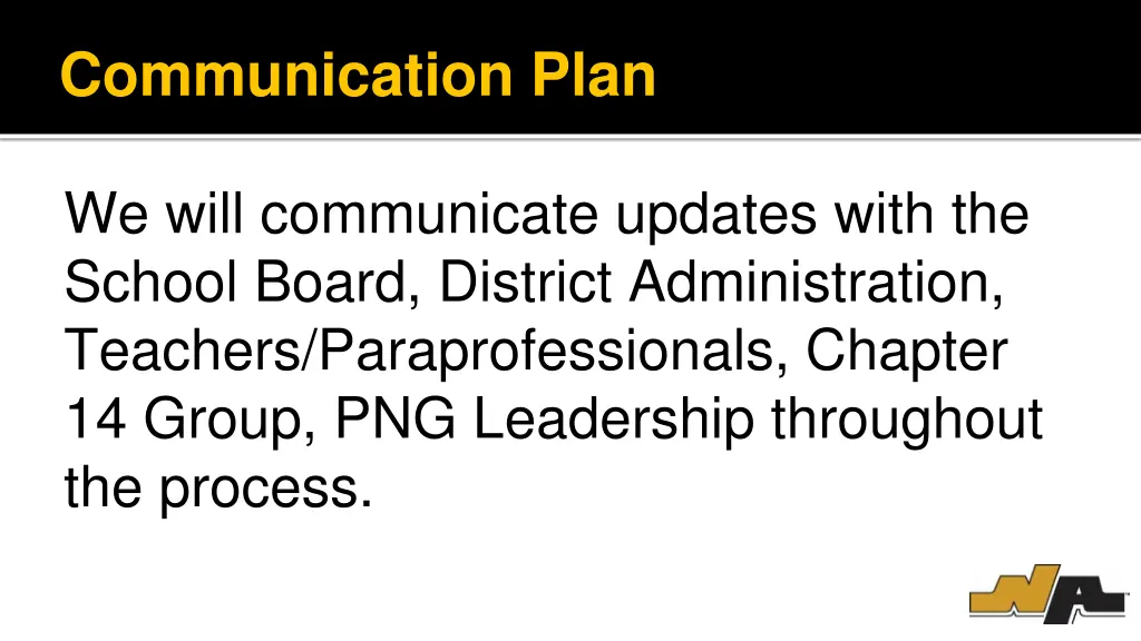 communication plan