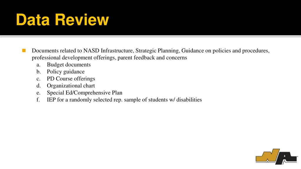 data review 1