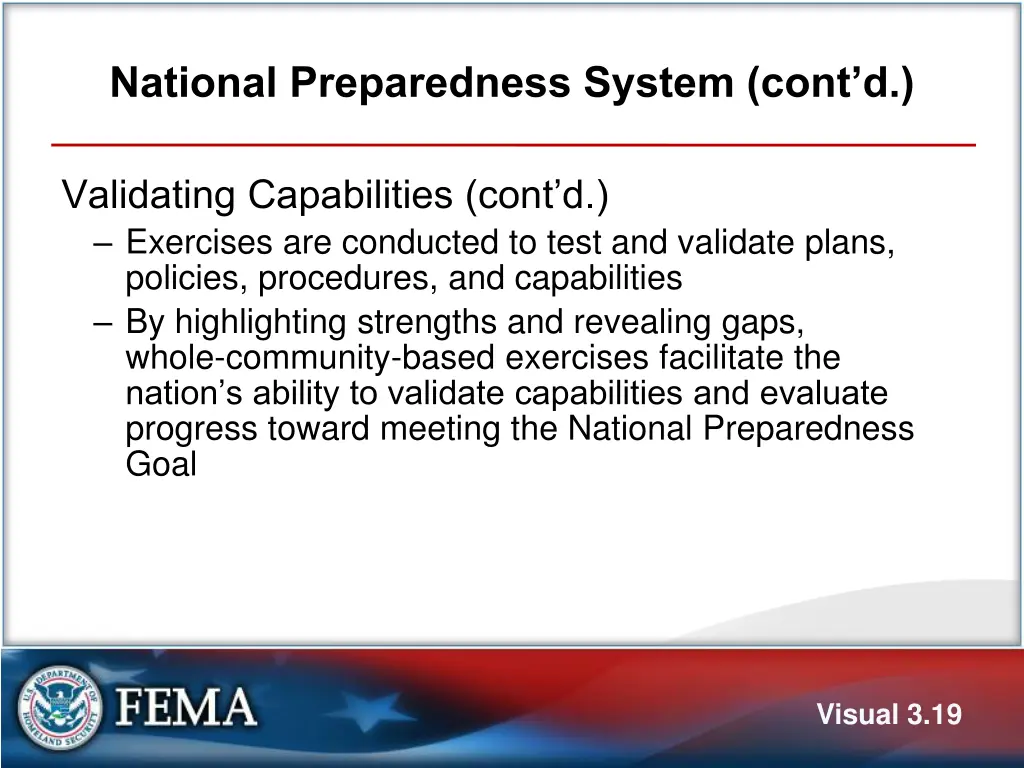 national preparedness system cont d 2