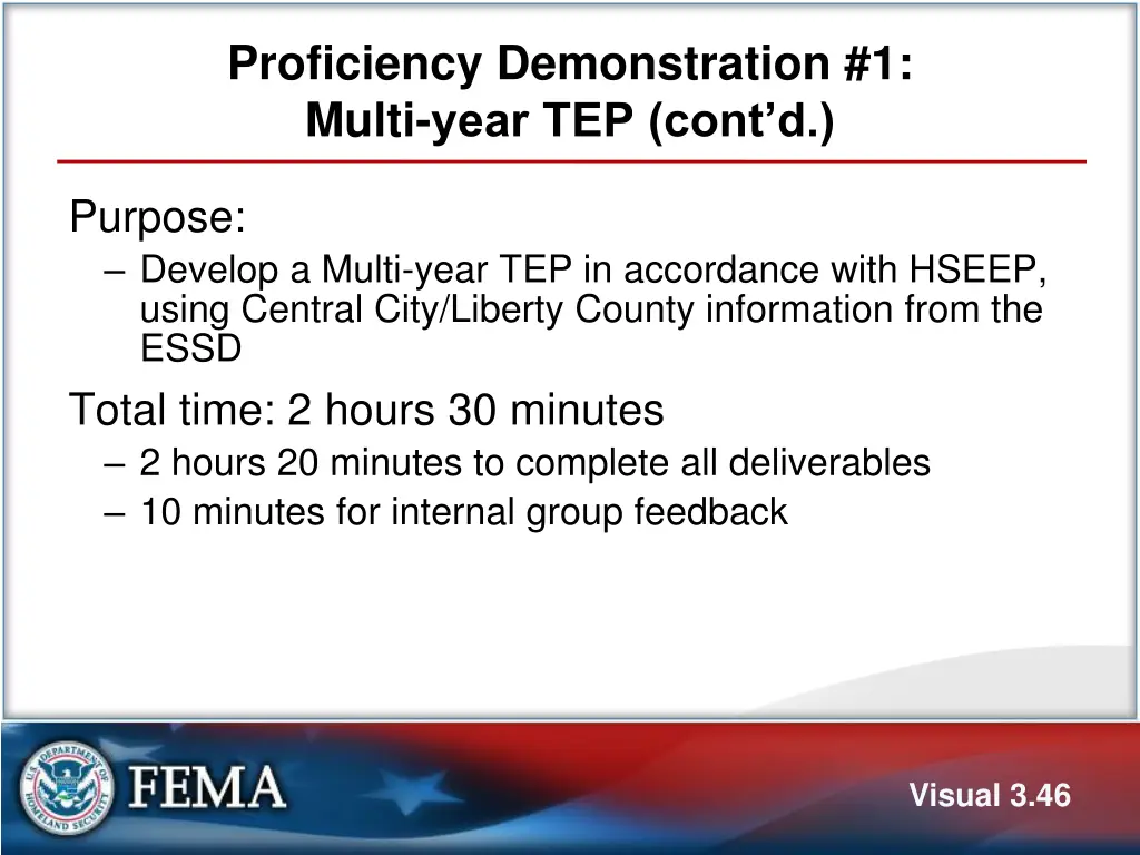 proficiency demonstration 1 multi year tep cont d