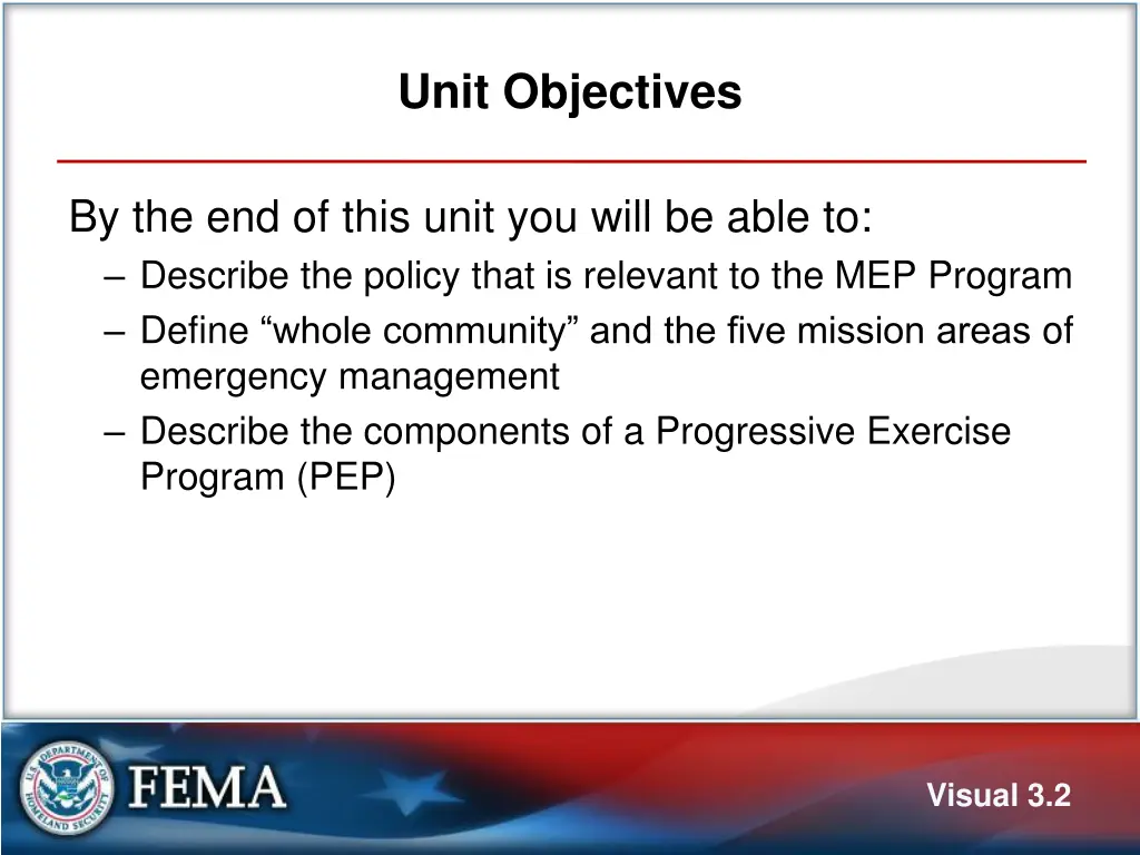 unit objectives