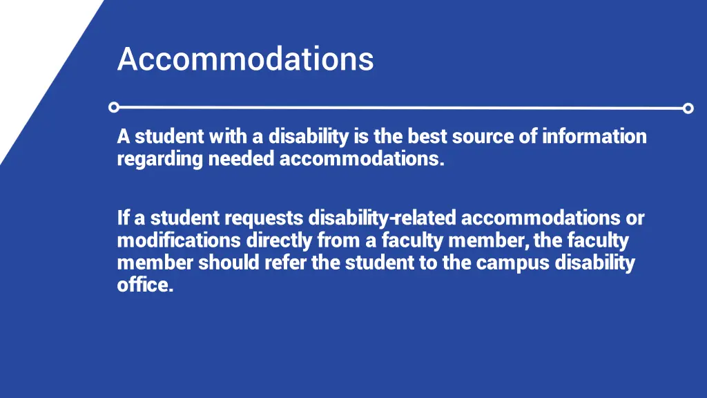 accommodations