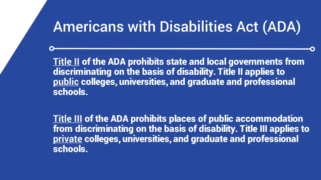 americans with disabilities act ada