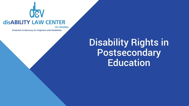 disability rights in postsecondary education