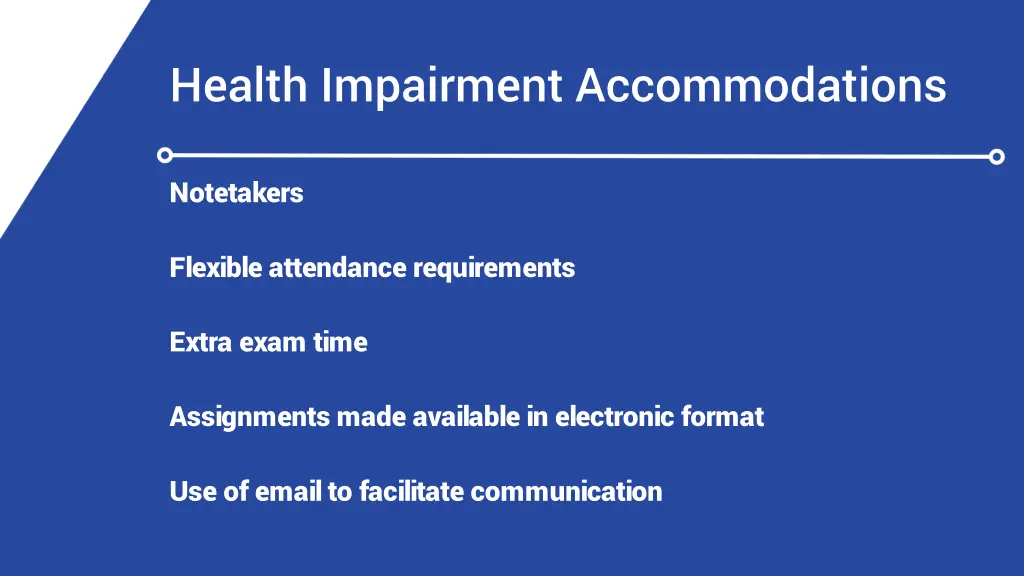health impairment accommodations