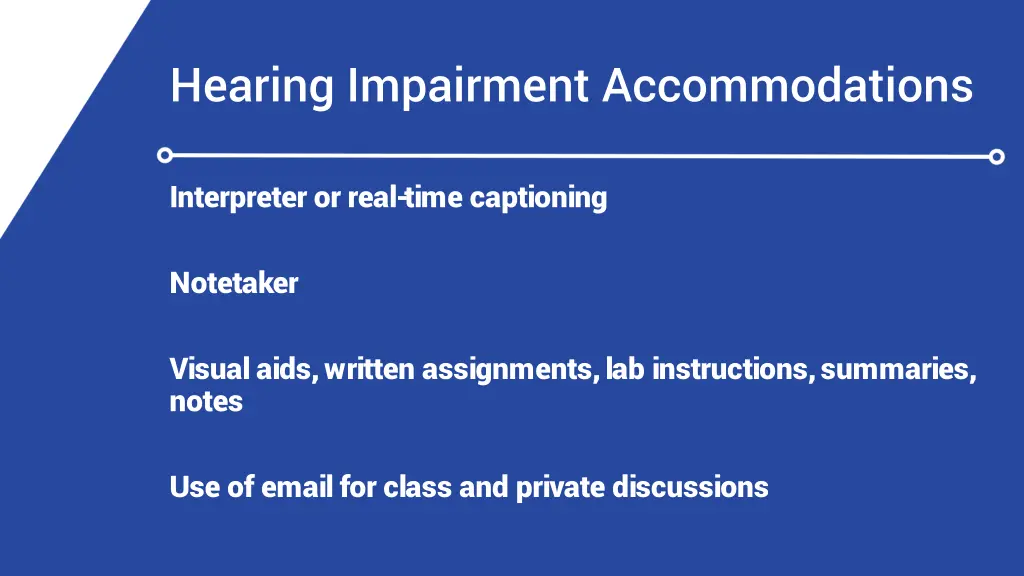 hearing impairment accommodations